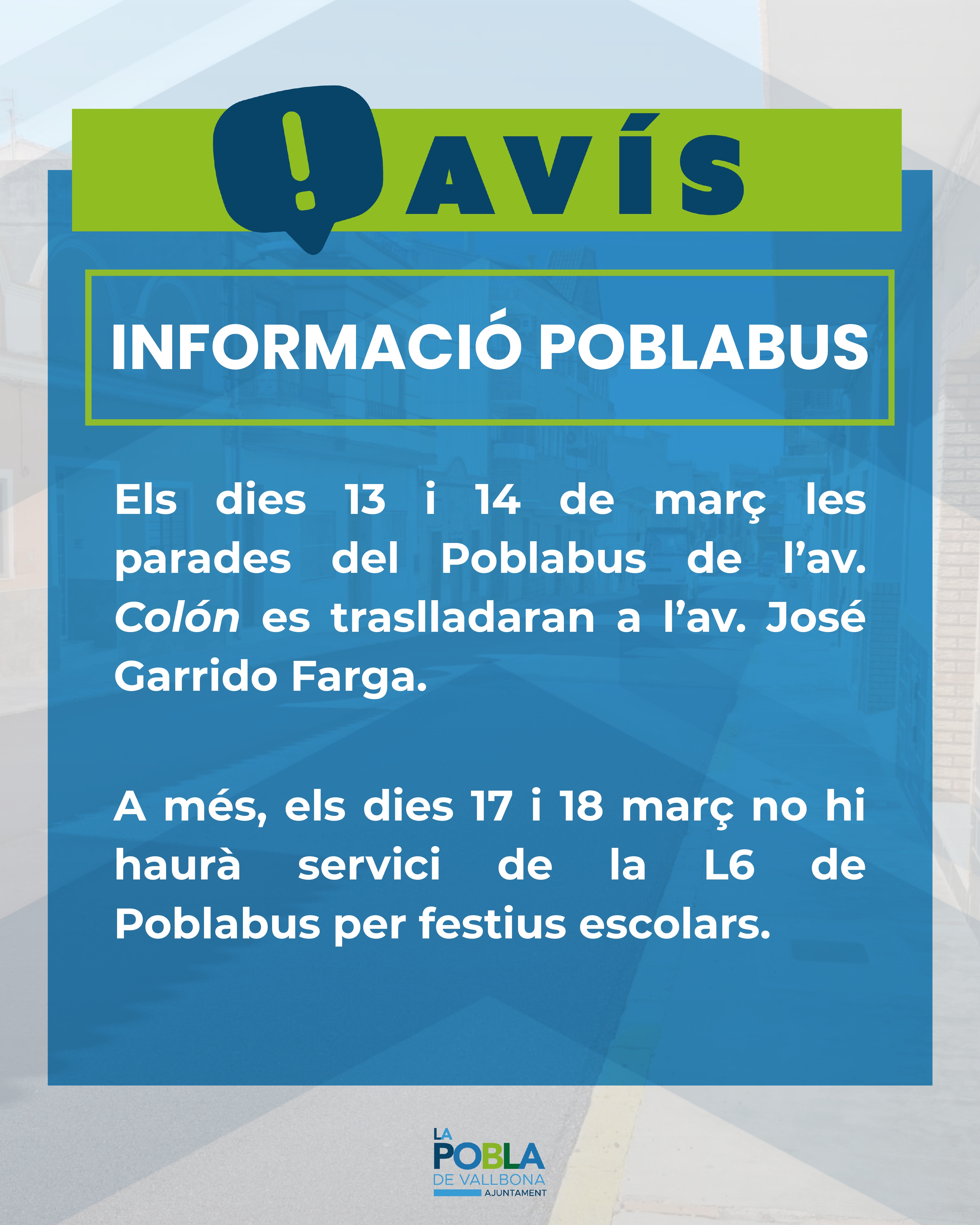 ?? MODIFICACIONS DEL SERVICI DE POBLABUS