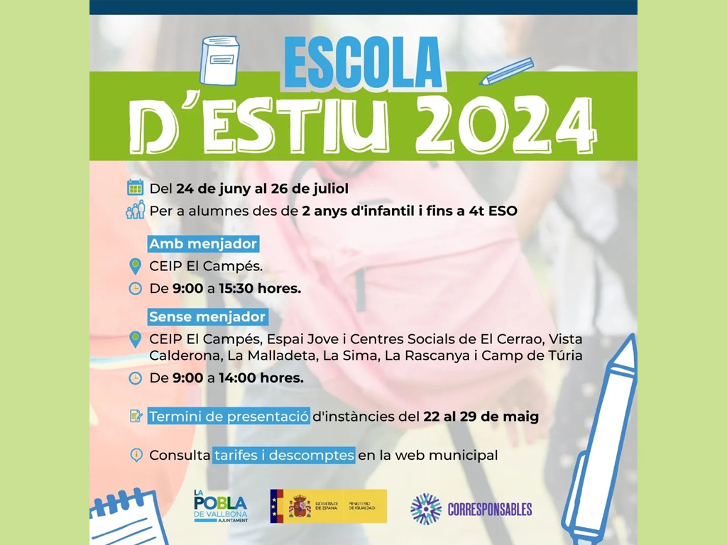 Abiertas las inscripciones de la Escuela de Verano