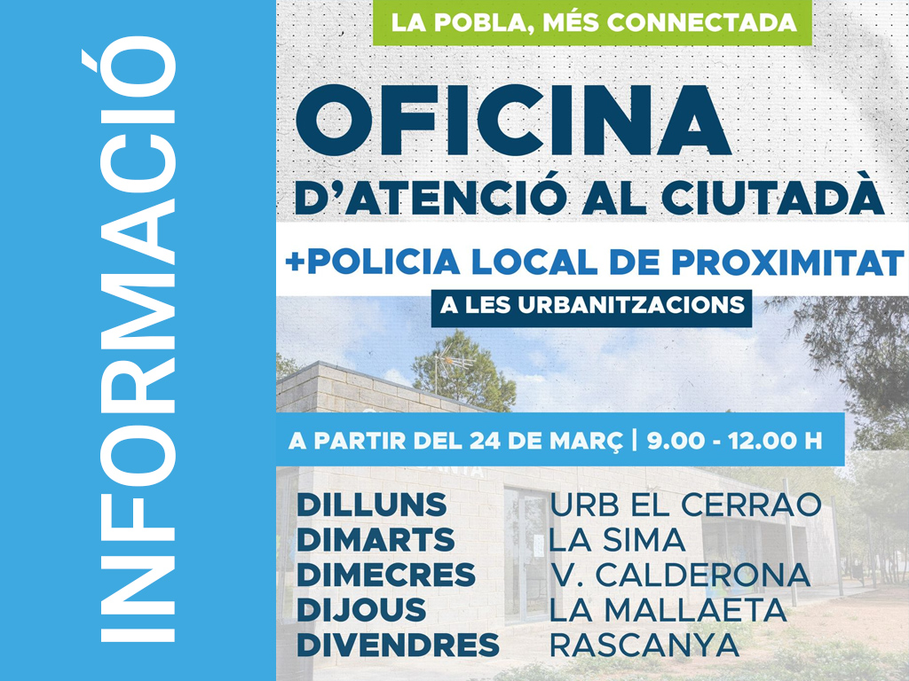 Obri l'Oficina Mòbil d'Atenció a la ciutadania a les urbanitzacions
